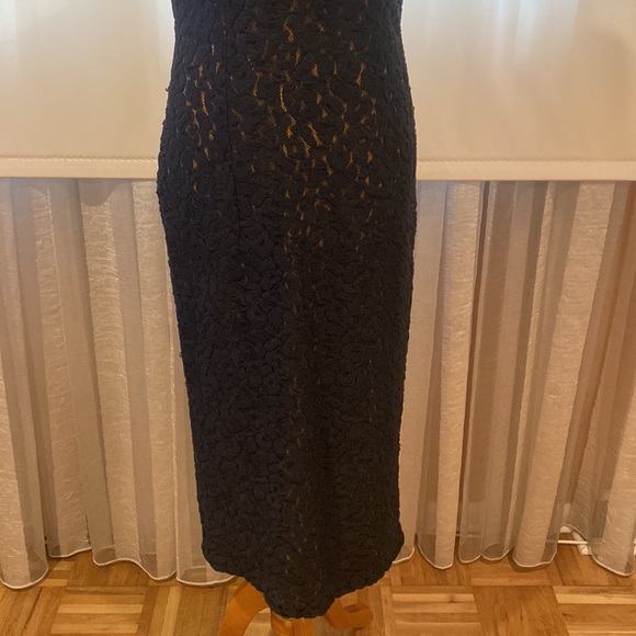VDP collection fabulous dress, black lace on gold lining, rhinestone details, M - Picture 4 of 16